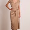 Dresses PASDUCHAS | Luminous Wrap Midi Sand