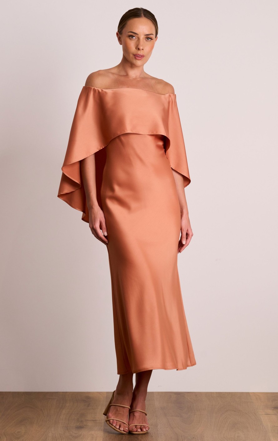 Dresses PASDUCHAS | Florence Shoulder Midi Caramel