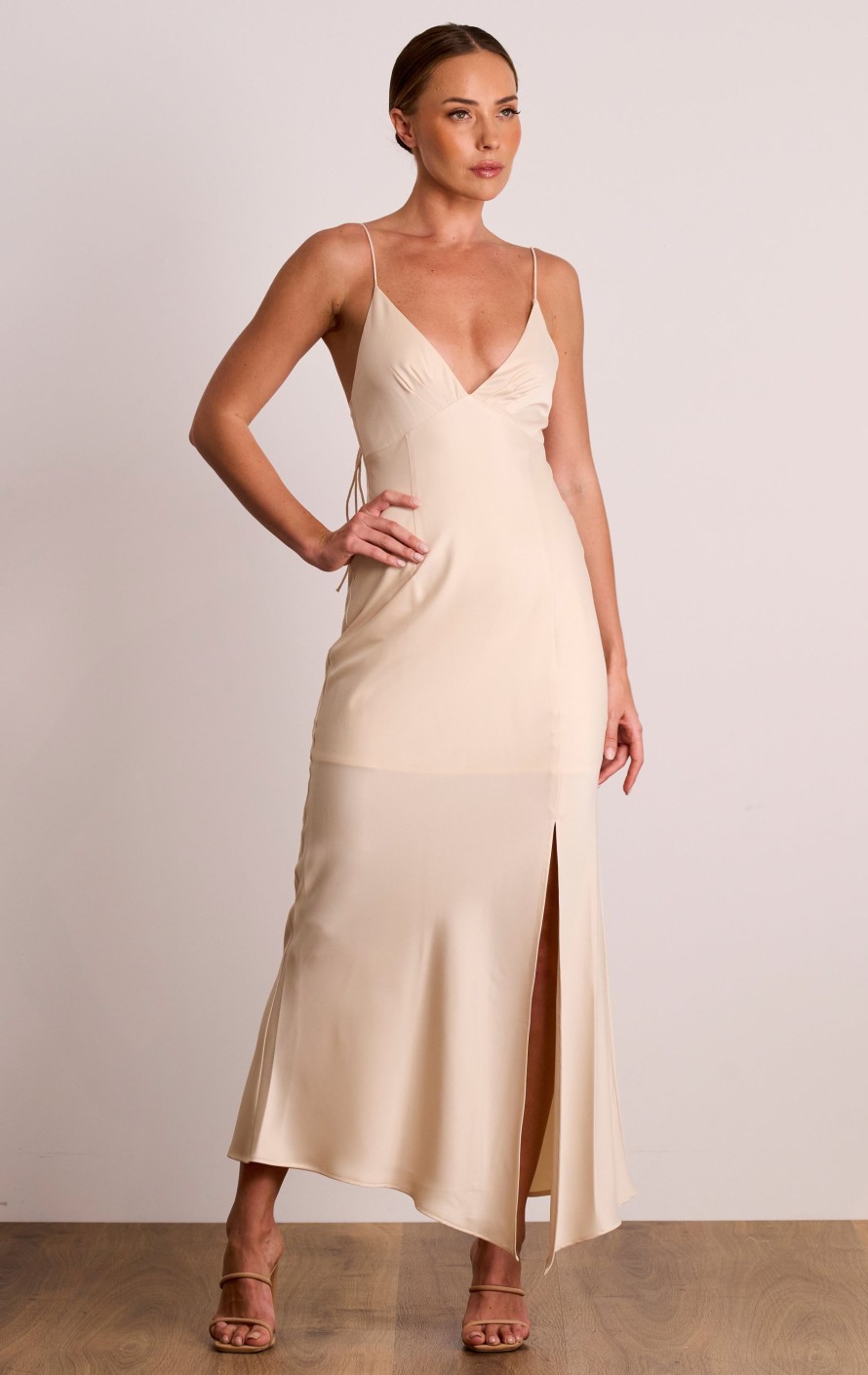 Dresses PASDUCHAS | Dreamland Slip Midi Champagne