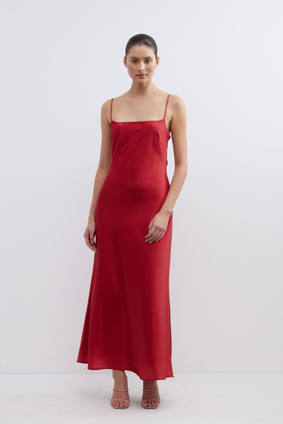 Dresses PASDUCHAS | Brio Bias Midi Cranberry