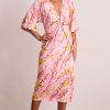 Dresses PASDUCHAS | Sweet Nothings Drape Midi Pink Palm