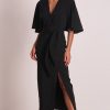 Dresses PASDUCHAS | Sabine Drape Midi Black