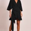 Dresses PASDUCHAS | Lucia Wrap Mini Dress Black