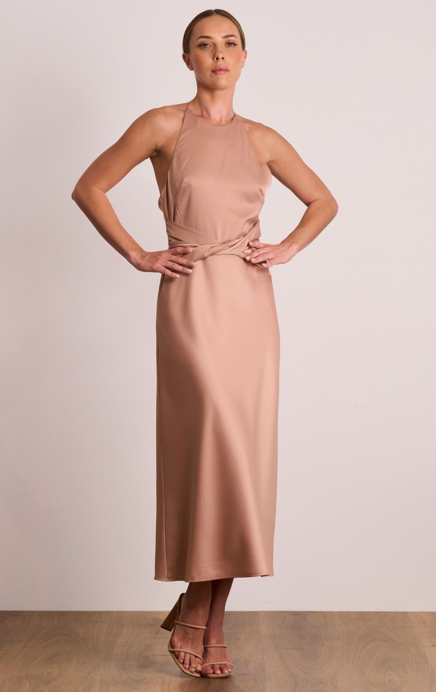 Dresses PASDUCHAS | Florence Halter Midi Blush