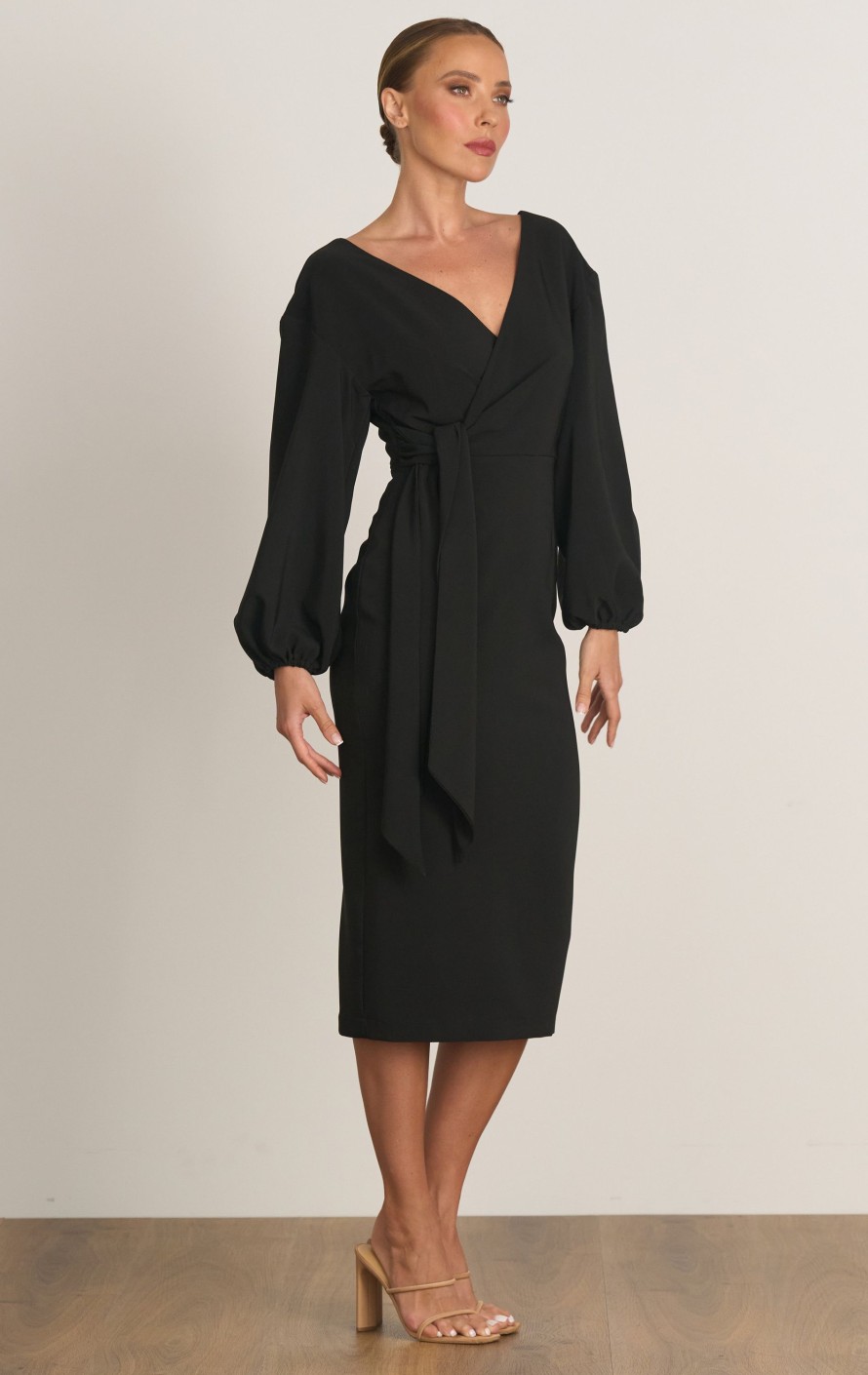 Dresses PASDUCHAS | Ace Drape Midi Black