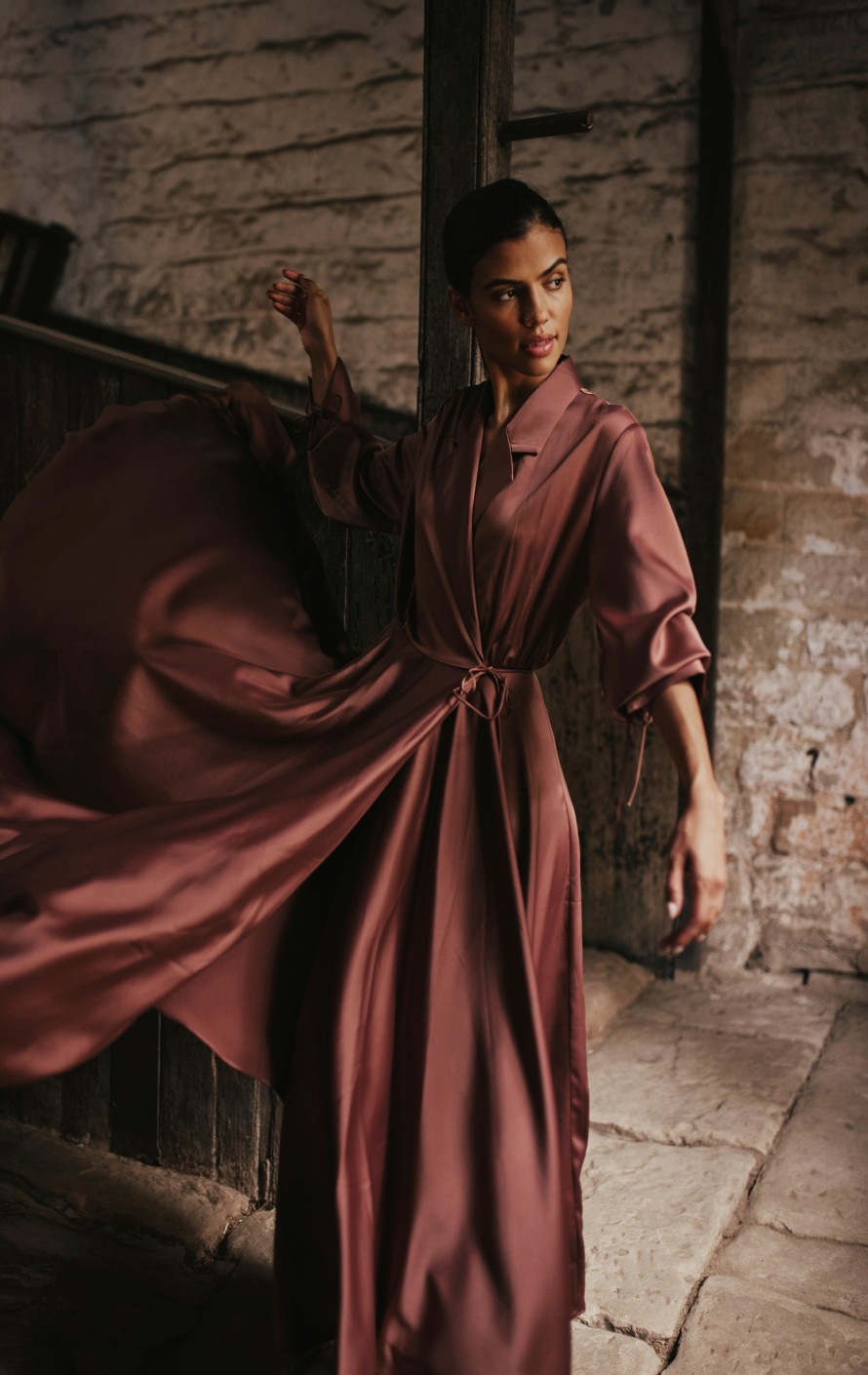 Dresses PASDUCHAS | Seeker Wrap Midi Mahogany