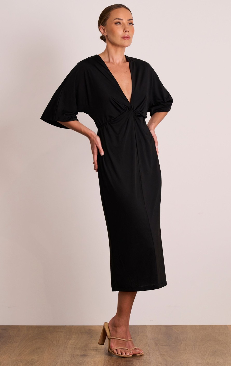 Dresses PASDUCHAS | Nirvana Drape Midi Black