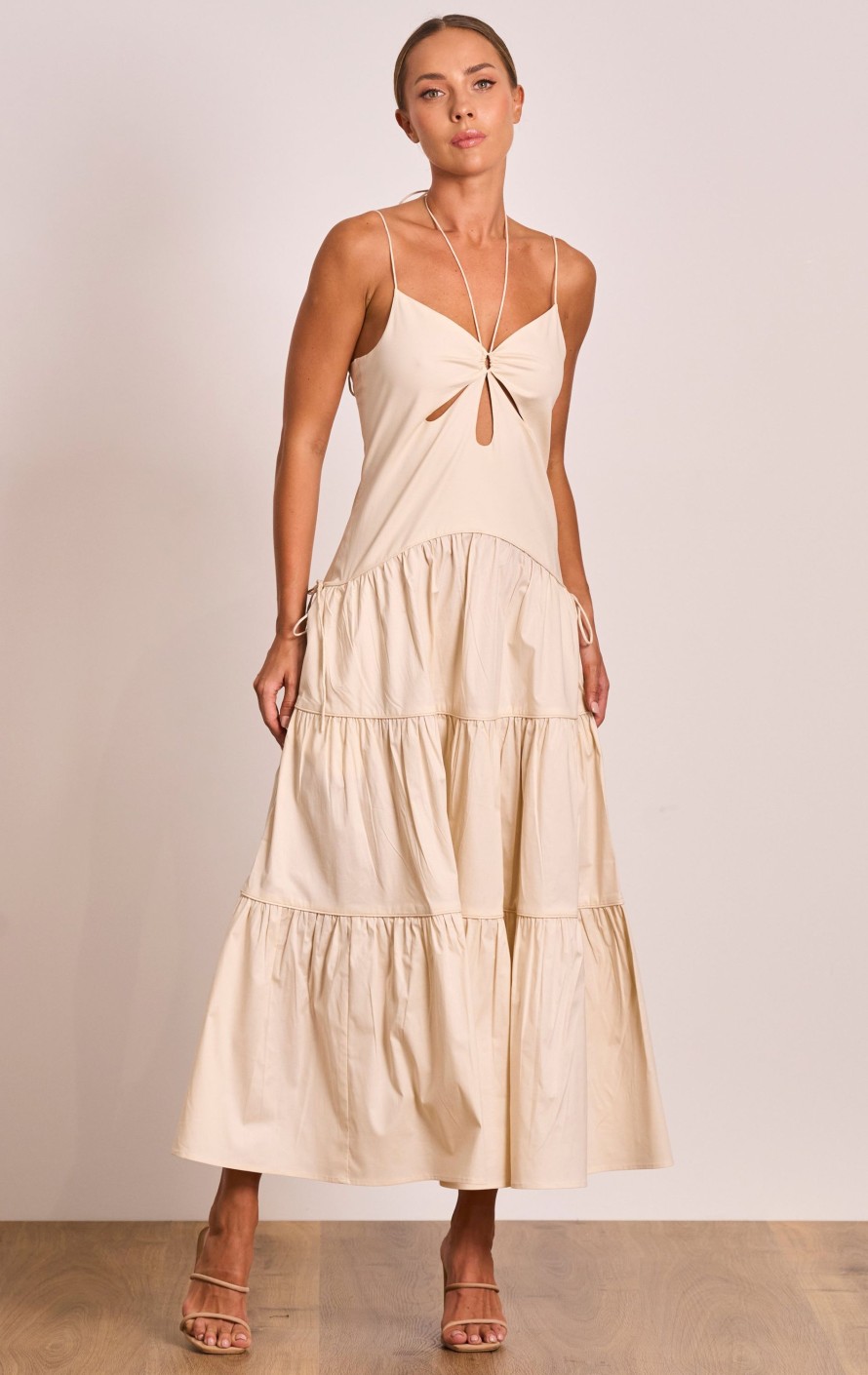 Dresses PASDUCHAS | Maddalena Midi Dress Stone