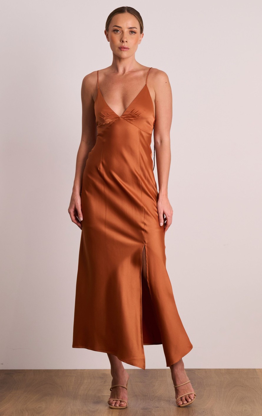 Dresses PASDUCHAS | Dreamland Slip Midi Caramel