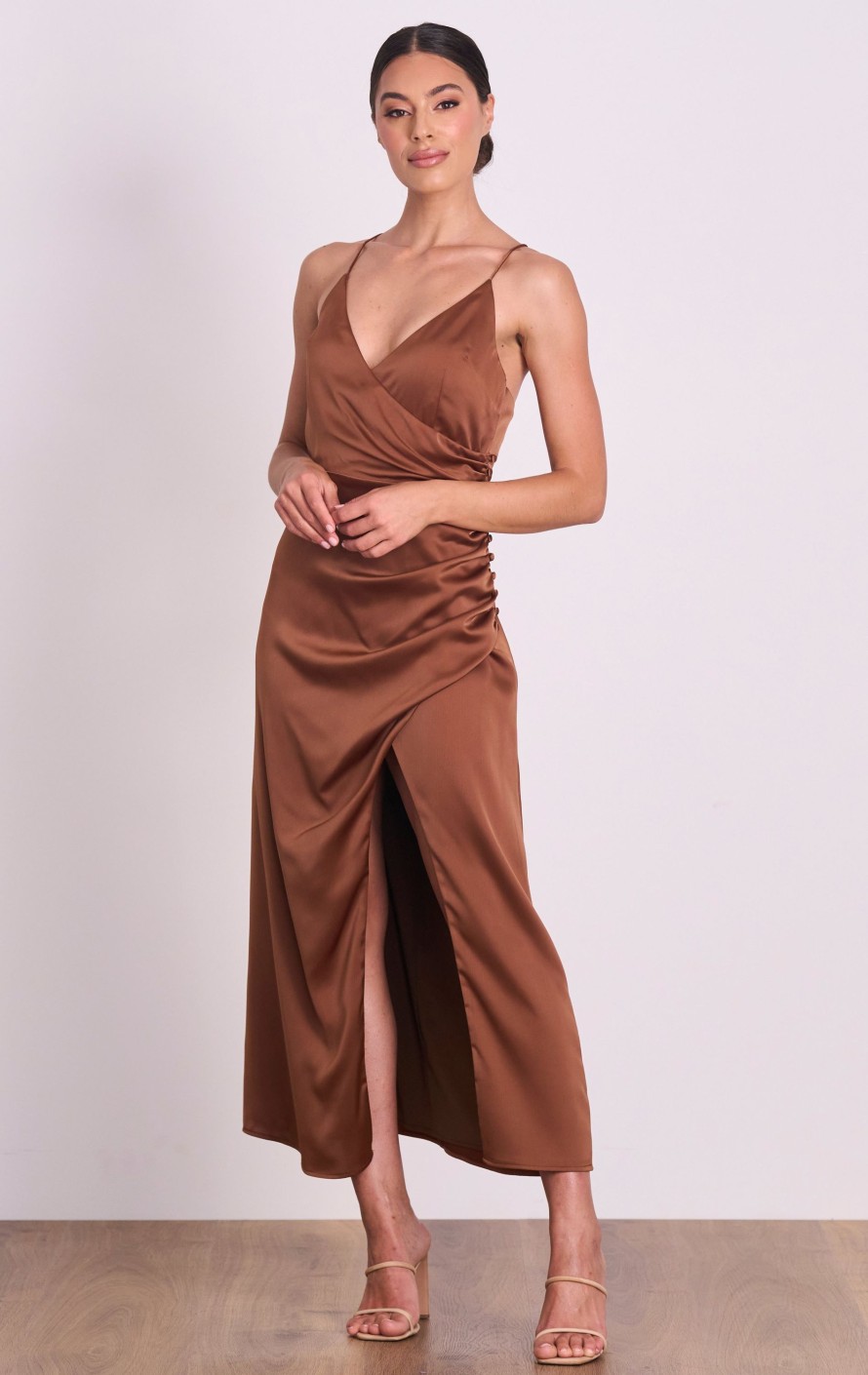 Dresses PASDUCHAS | Illuminate Strap Midi Toffee