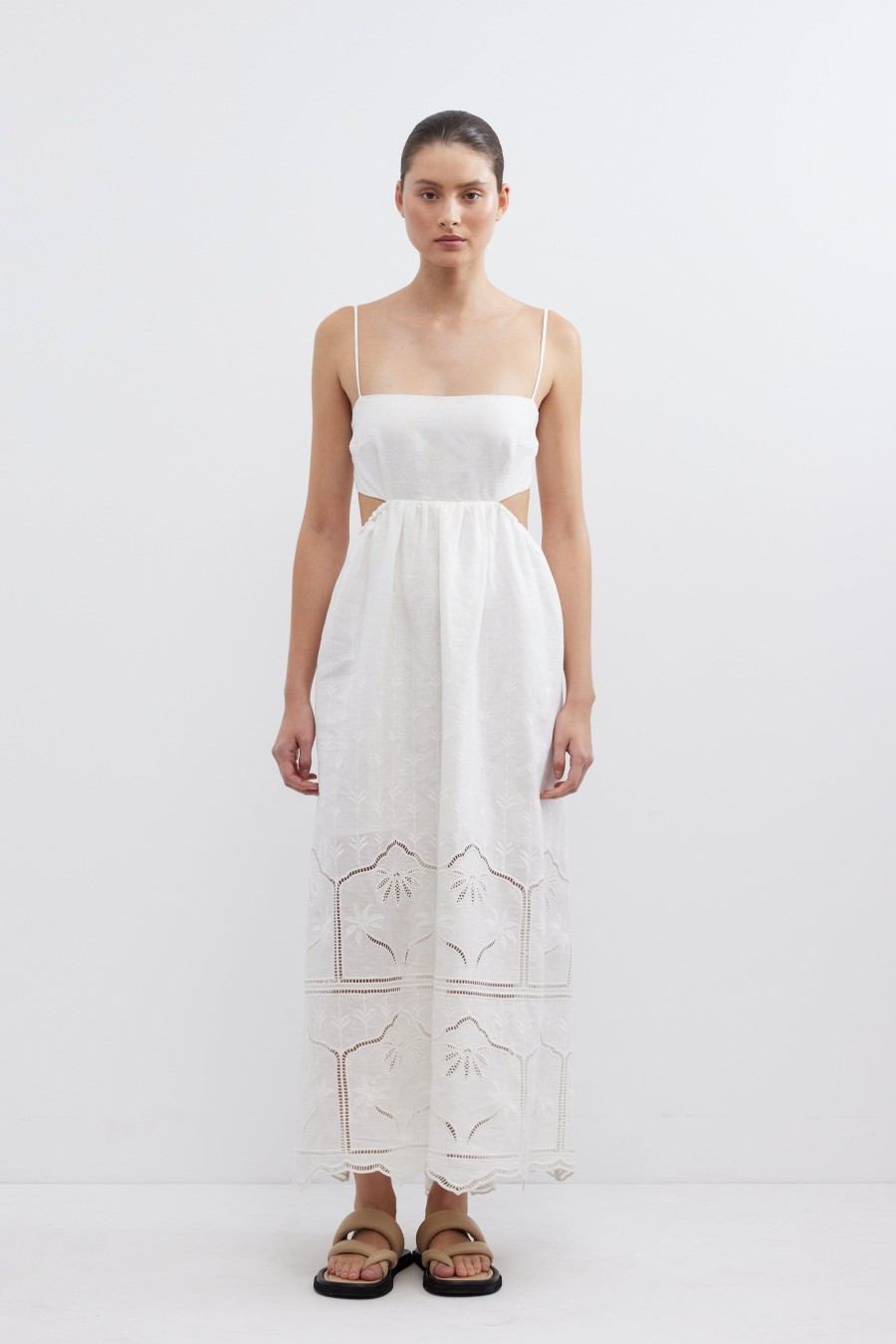 Dresses PASDUCHAS | Bonita Flared Midi - Pre Order White