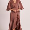 Dresses PASDUCHAS | Seeker Cape Midi Mahogany