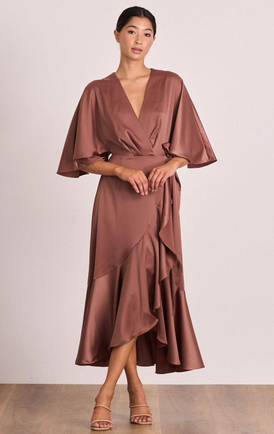 Dresses PASDUCHAS | Seeker Cape Midi Mahogany