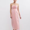 Dresses PASDUCHAS | Emerson Column Midi - Pre Order Flamingo