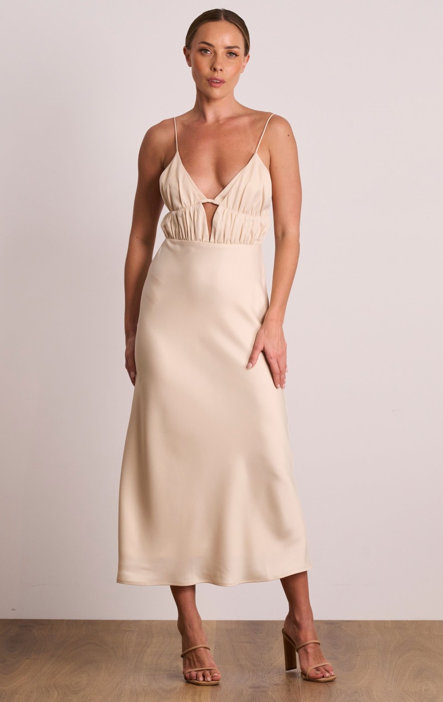 Dresses PASDUCHAS | Florence Slip Midi Champagne