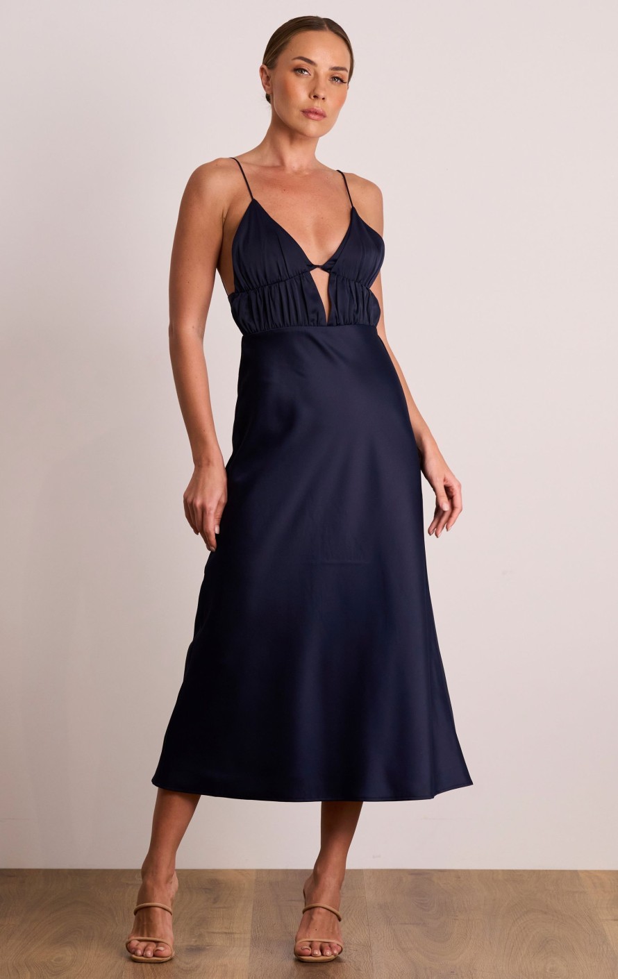 Dresses PASDUCHAS | Florence Slip Midi Navy