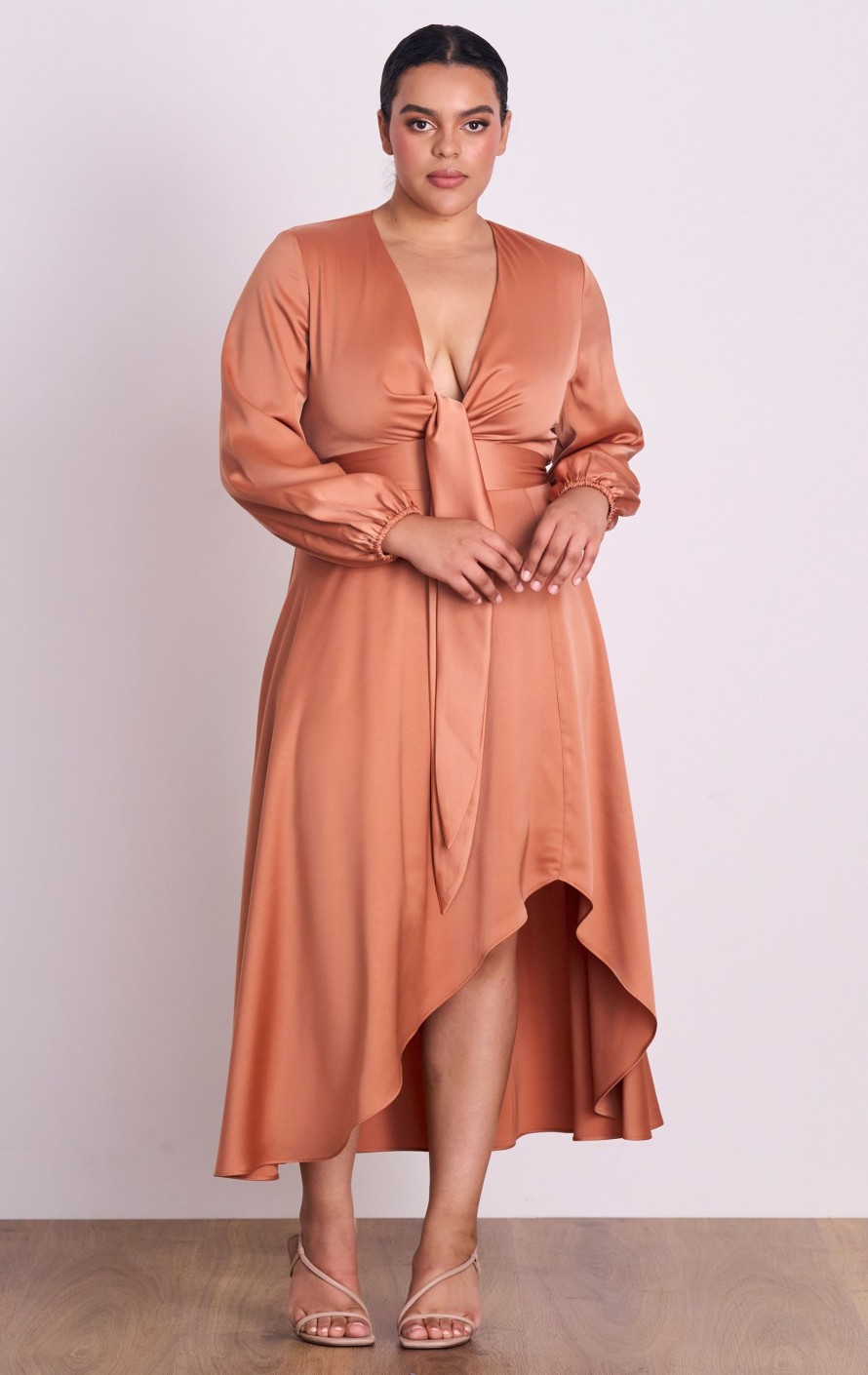 Dresses PASDUCHAS | Florence Tie Midi Caramel