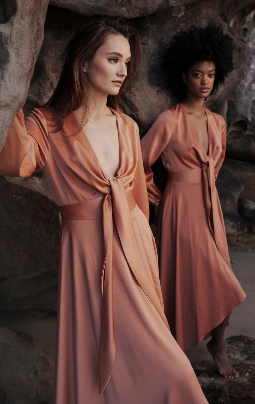 Dresses PASDUCHAS | Florence Tie Midi Caramel