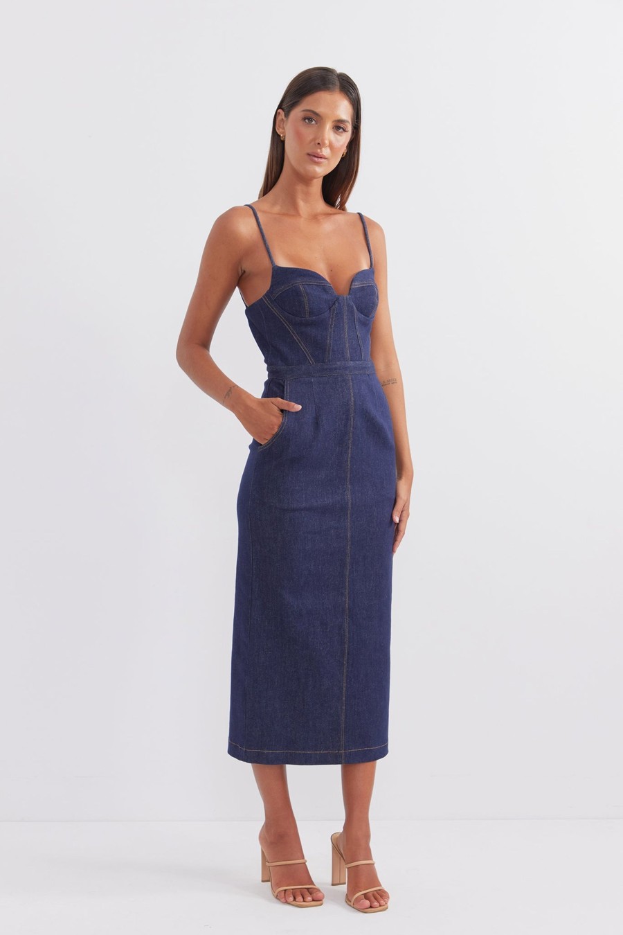 Dresses PASDUCHAS | Zuri Midi Indigo