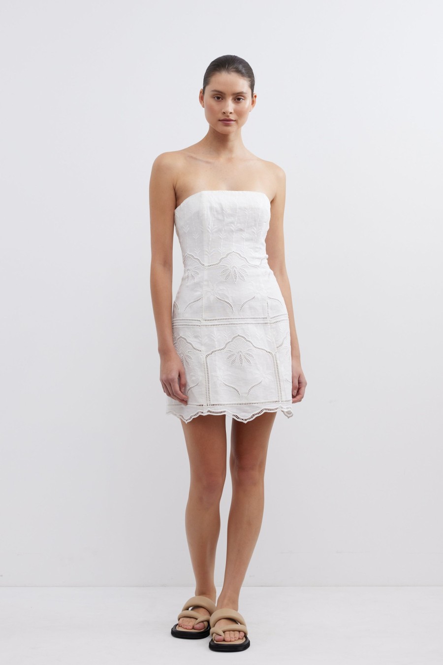 Dresses PASDUCHAS | Bonita Strapless Dress - Pre Order White