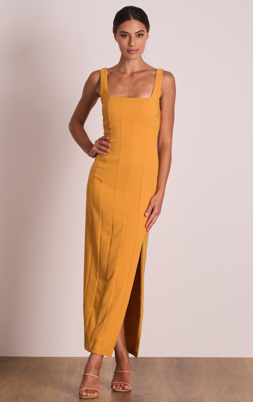 Dresses PASDUCHAS | Sabine Panelled Midi Passionfruit