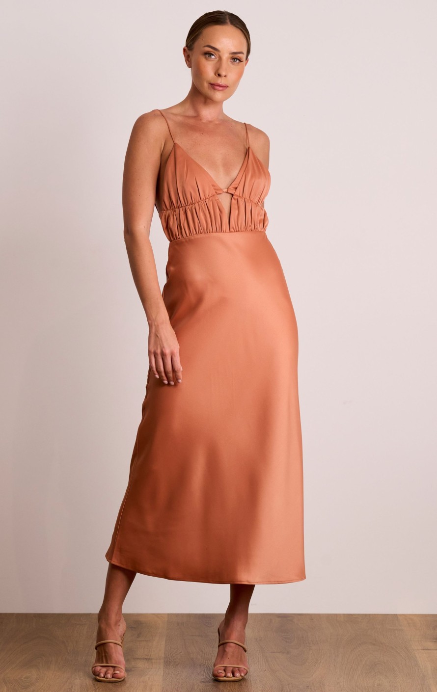 Dresses PASDUCHAS | Florence Slip Midi Caramel