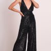 Pantsuits PASDUCHAS | Glimmer Sequin Pantsuit Jet Black