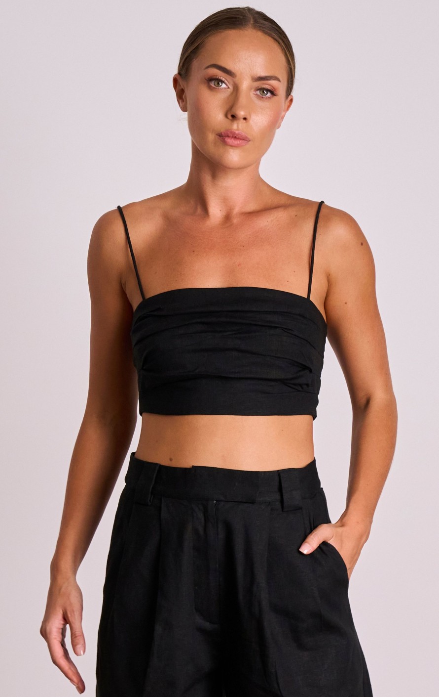 Tops PASDUCHAS | Sojourn Crop Top Black