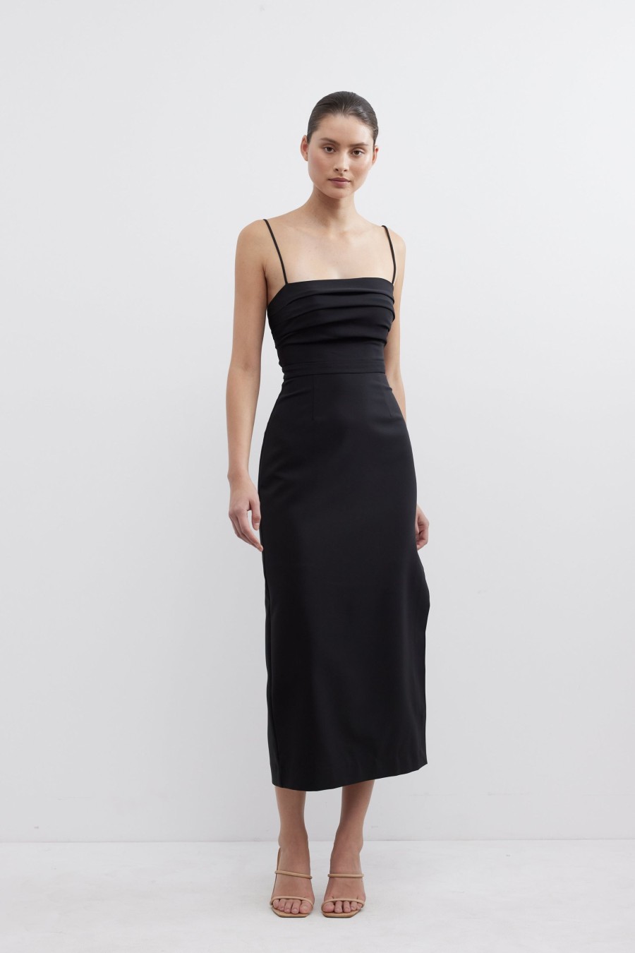 Dresses PASDUCHAS | Emerson Column Midi - Pre Order Black