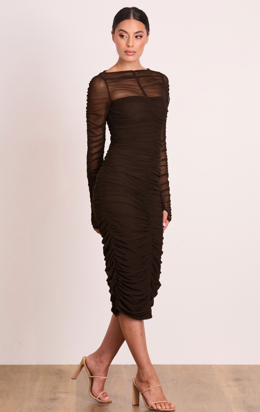 Dresses PASDUCHAS | Lunar Tapered Midi Fudge