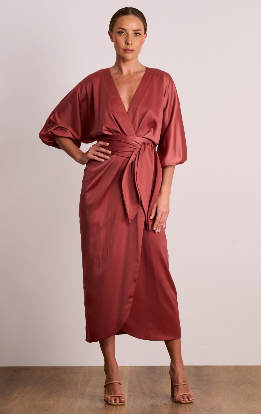 Dresses PASDUCHAS | Florence Wrap Midi - Pre Order Rose